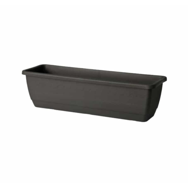 Caissette à fleurs et soucoupe Inis - Anthracite