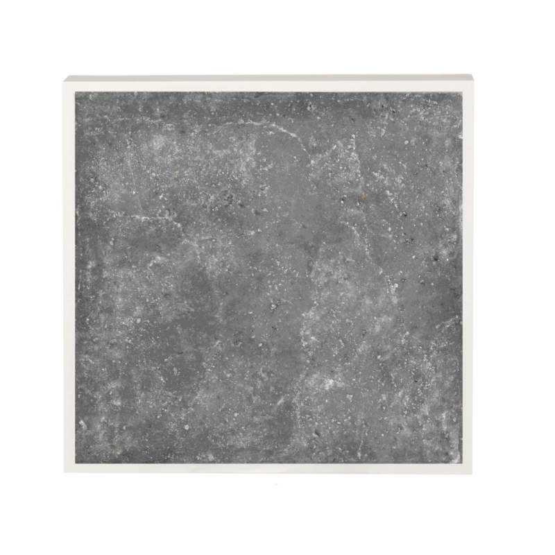 Panneau en pierre légère gris et son cadre de montage