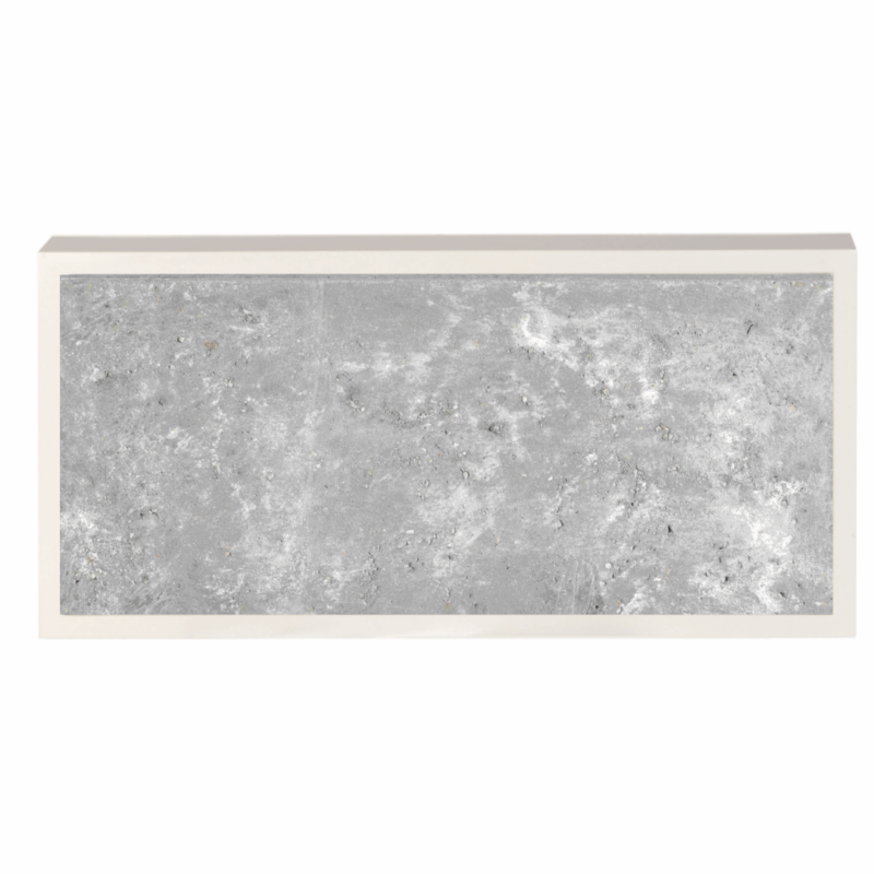 Panneau en pierre légère gris et son cadre de montage