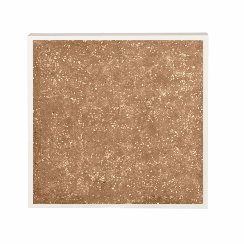 Panneau en pierre légère brun et son cadre de montage