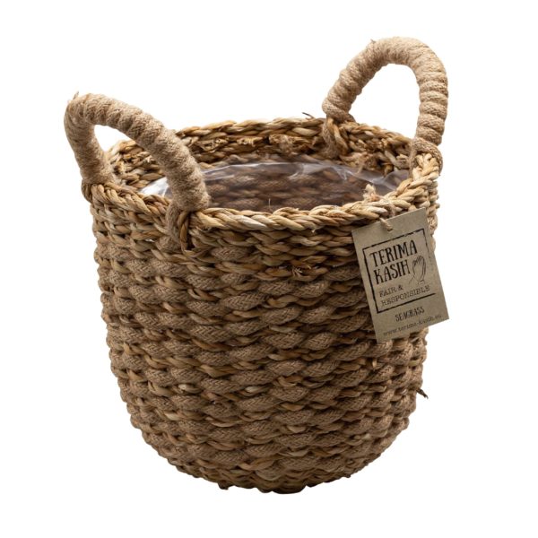 Cache-pot panier avec anses Cato - Nature