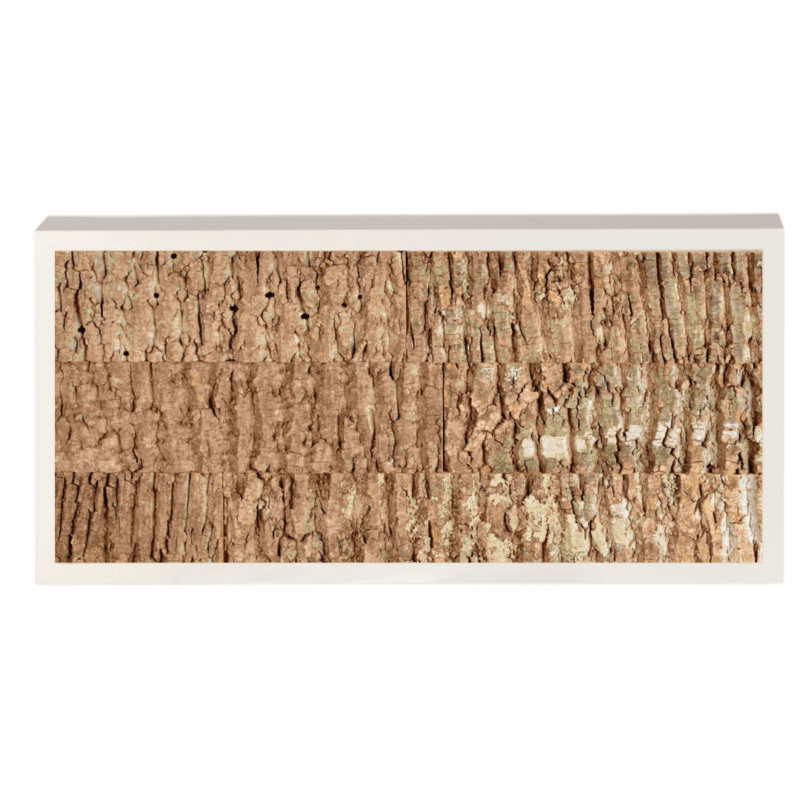 Panneau d'écorce de peuplier et son cadre de montage
