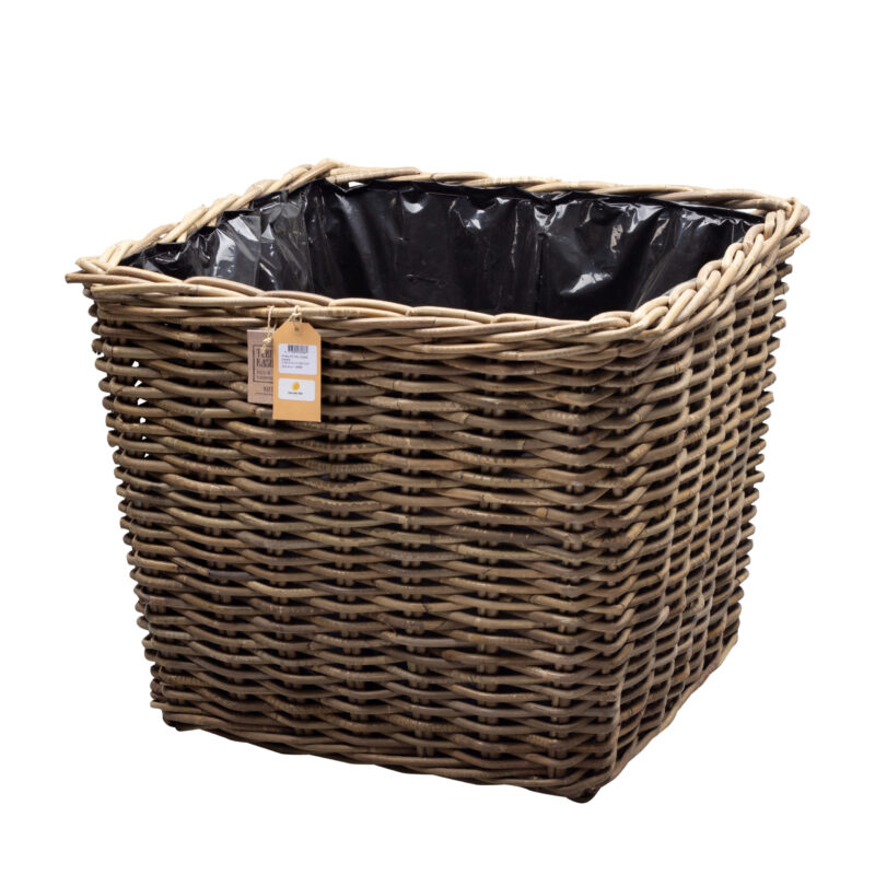 Cache-pot en rotin carré Krista