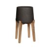 Cache-pot sur pied haut ‘Patt’ – Noir