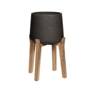 Cache-pot sur pied haut ‘Patt’ – Noir