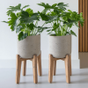 Cache-pot sur pied haut ‘charlie’ – Gris – Image 2