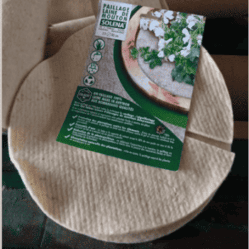 Paillage 100% laine française découpée en rond