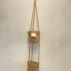 Cache-pot à suspendre en jute blanc double ou simple