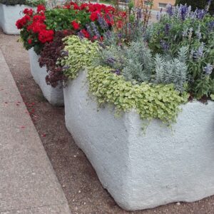 Green City Cup 30- Jardinière compacte effet pierre, légère et ultra résistante