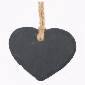 Coeur en ardoise à suspendre
